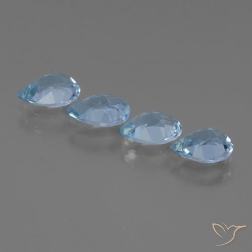 3.12 ct natürliche Himmerlblau Topas-Edelsteine, Birnenform, VVS-VS