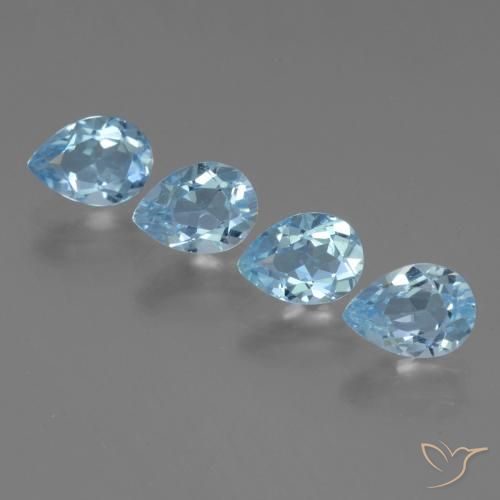 3.70ctw Natürlicher Himmerlblau Topas, Birnenform, VVS-VS, Photo A