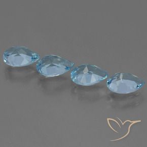 3.44 ct natürliche Himmerlblau Topas-Edelsteine, Birnenform, VVS-VS