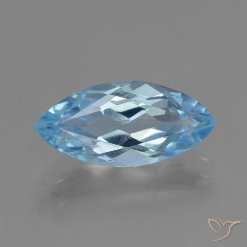 3.59ct Natürlicher Himmerlblau Topas, Marquise, VVS