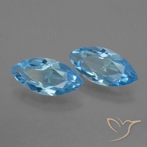 6.72 ct natürliche Swiss Blue Topas-Edelsteine, Marquise, VS