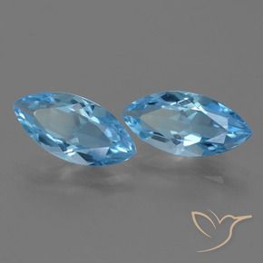 7.47 ct natürliche Swiss Blue Topas-Edelsteine, Marquise, VS