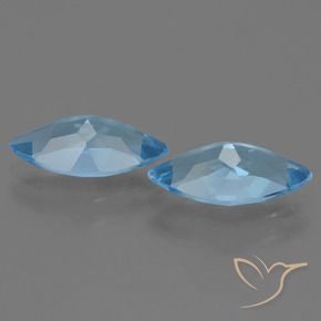 7.47 ct natürliche Swiss Blue Topas-Edelsteine, Marquise, VS