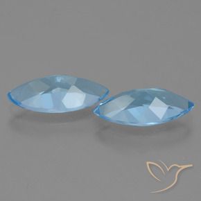 7.26 ct natürliche Swiss Blue Topas-Edelsteine, Marquise, VS