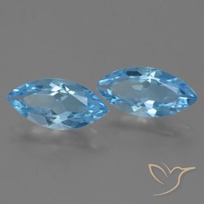 7.10 ct natürliche Swiss Blue Topas-Edelsteine, Marquise, VS