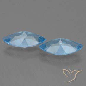 7.10 ct natürliche Swiss Blue Topas-Edelsteine, Marquise, VS