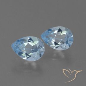 1.68 ct natürliche Himmerlblau Topas-Edelsteine, Birnenform, VVS-VS