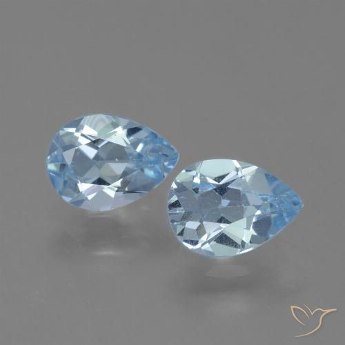1.62ctw Natürlicher Himmerlblau Topas, Birnenform, VS