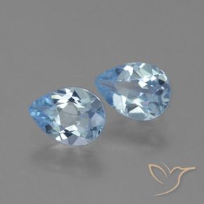 1.62 ct natürliche Himmerlblau Topas-Edelsteine, Birnenform, VS