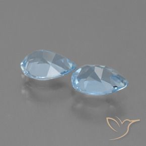 1.62 ct natürliche Himmerlblau Topas-Edelsteine, Birnenform, VS