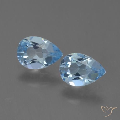 1.49ctw Natürlicher Swiss Blue Topas, Birnenform, VS