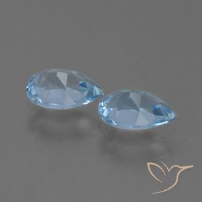 1.49 ct natürliche Swiss Blue Topas-Edelsteine, Birnenform, VS