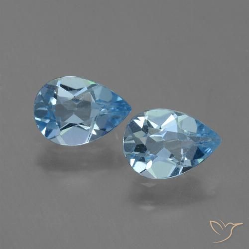 1.57ctw Natürlicher Himmerlblau Topas, Birnenform, VS