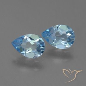 1.57 ct natürliche Himmerlblau Topas-Edelsteine, Birnenform, VS