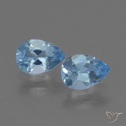 1.62ctw Natürlicher Himmerlblau Topas, Birnenform, VS