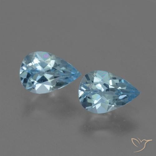 1.57ctw Natürlicher Swiss Blue Topas, Birnenform, VS