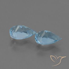 1.57 ct natürliche Swiss Blue Topas-Edelsteine, Birnenform, VS