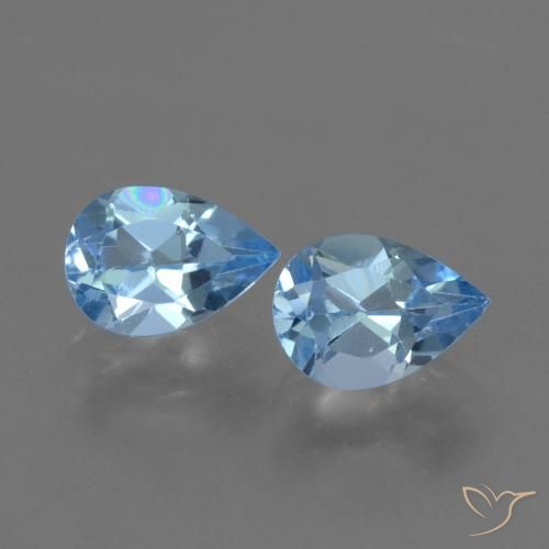 1.77ctw Natürlicher Swiss Blue Topas, Birnenform, VVS-VS