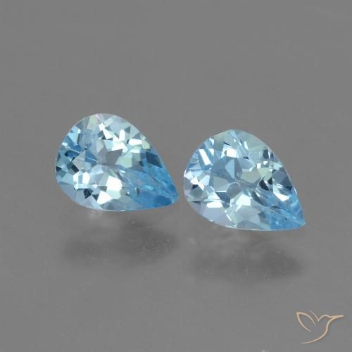 1.47ctw Natürlicher Himmerlblau Topas, Birnenform, VS
