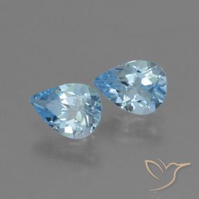 1.47 ct natürliche Himmerlblau Topas-Edelsteine, Birnenform, VS