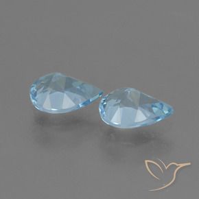 1.47 ct natürliche Himmerlblau Topas-Edelsteine, Birnenform, VS