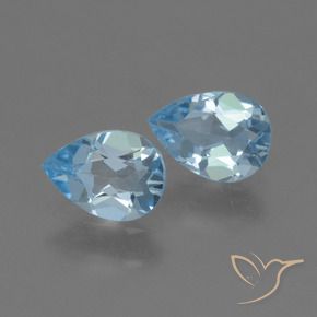 1.54 ct natürliche Swiss Blue Topas-Edelsteine, Birnenform, VVS-VS