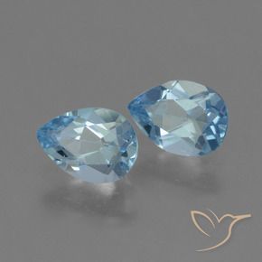 1.80 ct natürliche Swiss Blue Topas-Edelsteine, Birnenform, VS