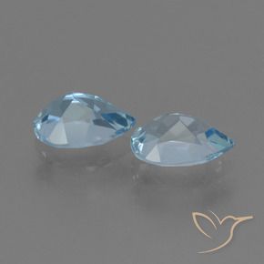 1.80 ct natürliche Swiss Blue Topas-Edelsteine, Birnenform, VS
