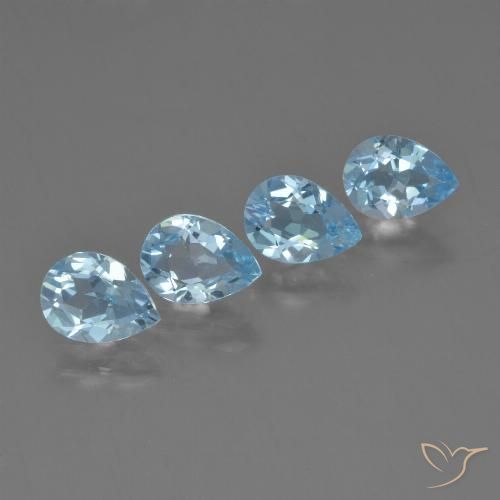 3.16ctw Natürlicher Himmerlblau Topas, Birnenform, VVS-VS