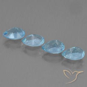 3.67 ct natürliche Himmerlblau Topas-Edelsteine, Birnenform, VVS-VS