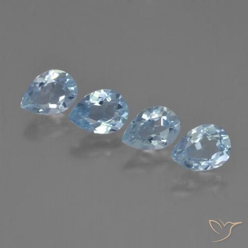 3.46ctw Natürlicher Himmerlblau Topas, Birnenform, VVS-VS
