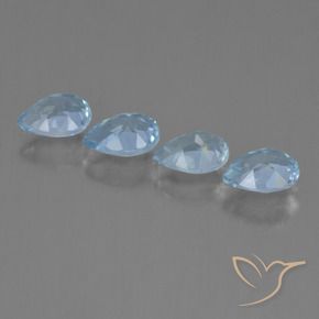 3.46 ct natürliche Himmerlblau Topas-Edelsteine, Birnenform, VVS-VS