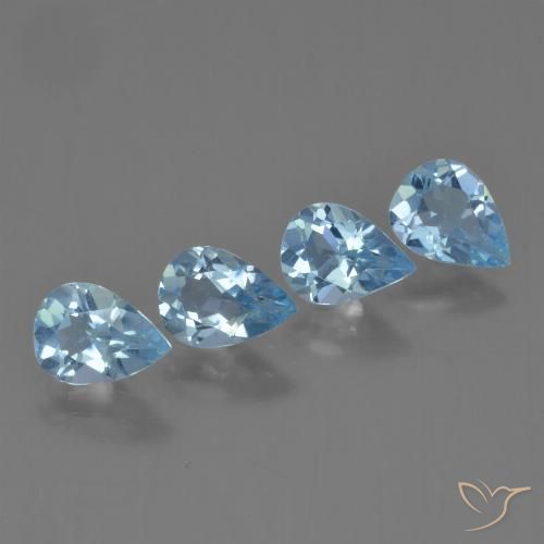 2.88ctw Natürlicher Swiss Blue Topas, Birnenform, VVS-VS