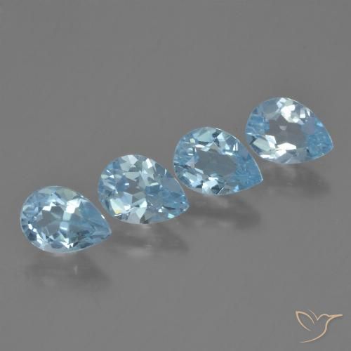 3.29ctw Natürlicher Himmerlblau Topas, Birnenform, VVS-VS