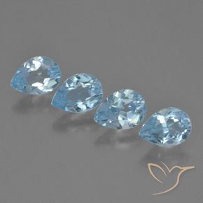 3.29 ct natürliche Himmerlblau Topas-Edelsteine, Birnenform, VVS-VS