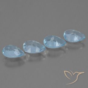 3.29 ct natürliche Himmerlblau Topas-Edelsteine, Birnenform, VVS-VS