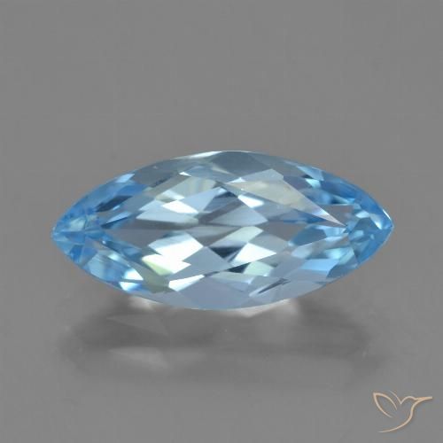 3.68ct Natürlicher Swiss Blue Topas, Marquise, VS, Photo A