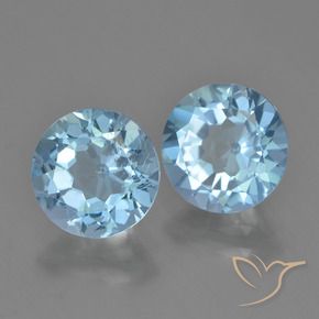 4.44 ct natürliche Himmerlblau Topas-Edelsteine, Runden, VVS-VS