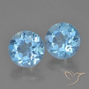 4.72 ct natürliche Himmerlblau Topas-Edelsteine, Runden, VVS-VS