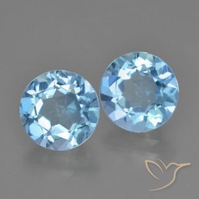 4.55 ct natürliche Himmerlblau Topas-Edelsteine, Runden, VS