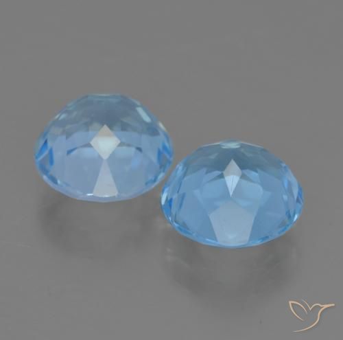 4.96 ct natürliche Swiss Blue Topas-Edelsteine, Runden, VS