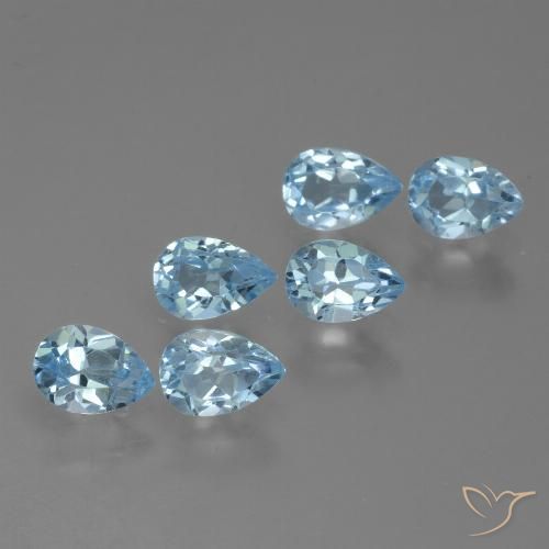 3.54ctw Natürlicher Swiss Blue Topas, Birnenform, VS