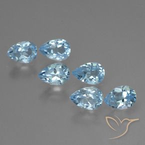 3.54 ct natürliche Swiss Blue Topas-Edelsteine, Birnenform, VS