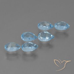3.54 ct natürliche Swiss Blue Topas-Edelsteine, Birnenform, VS