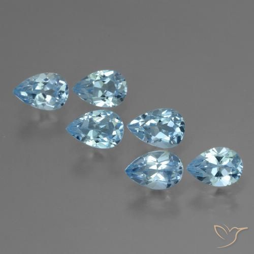 3.46ctw Natürlicher Swiss Blue Topas, Birnenform, VVS-VS