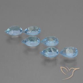 3.38 ct natürliche Himmerlblau Topas-Edelsteine, Birnenform, VS