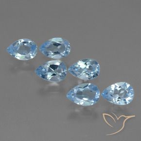 3.22 ct natürliche Himmerlblau Topas-Edelsteine, Birnenform, VS