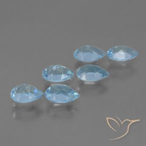 3.22 ct natürliche Himmerlblau Topas-Edelsteine, Birnenform, VS