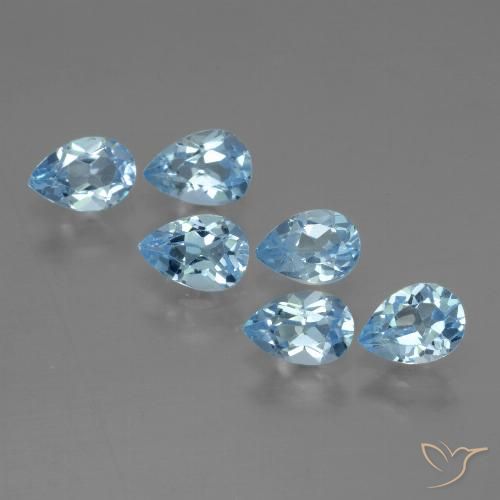 3.05ctw Natürlicher Swiss Blue Topas, Birnenform, VS