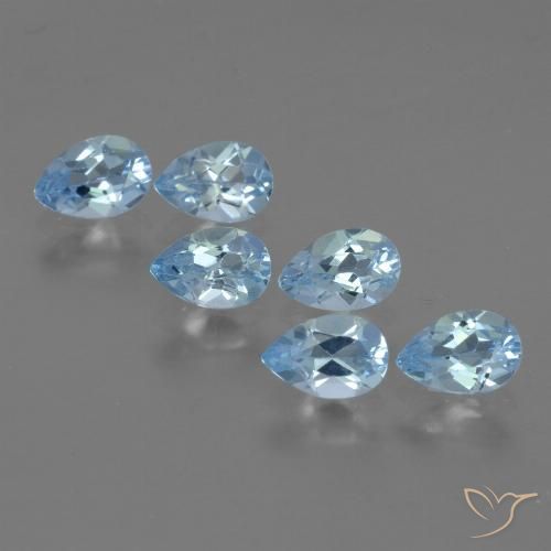 3.10ctw Natürlicher Himmerlblau Topas, Birnenform, VS